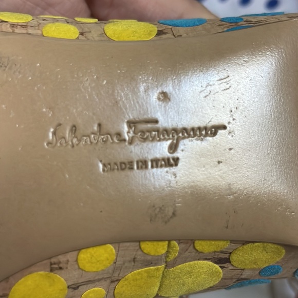 Salvatore Ferragamo Colorful Spotted Cork Lace-up Flats 🔴🟠🟡🟢🔵🟣 - Picture 13 of 17